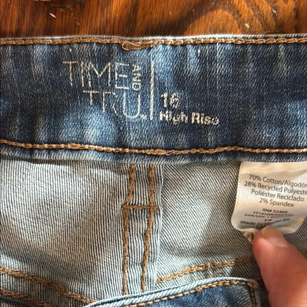 Time and Tru Blue High Rise Denim Shorts